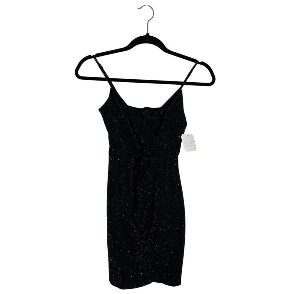 Altar’d State Black Metallic Sleeveless Mini Dress Size XXS Glam Sexy Holiday